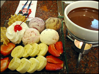 アイスクリームフォンデュ